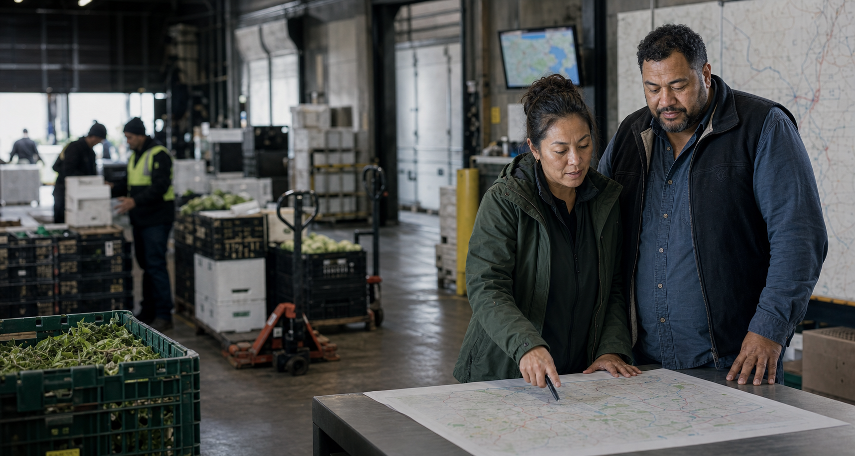 Aotea Kai chilled logistics and route planning environment.