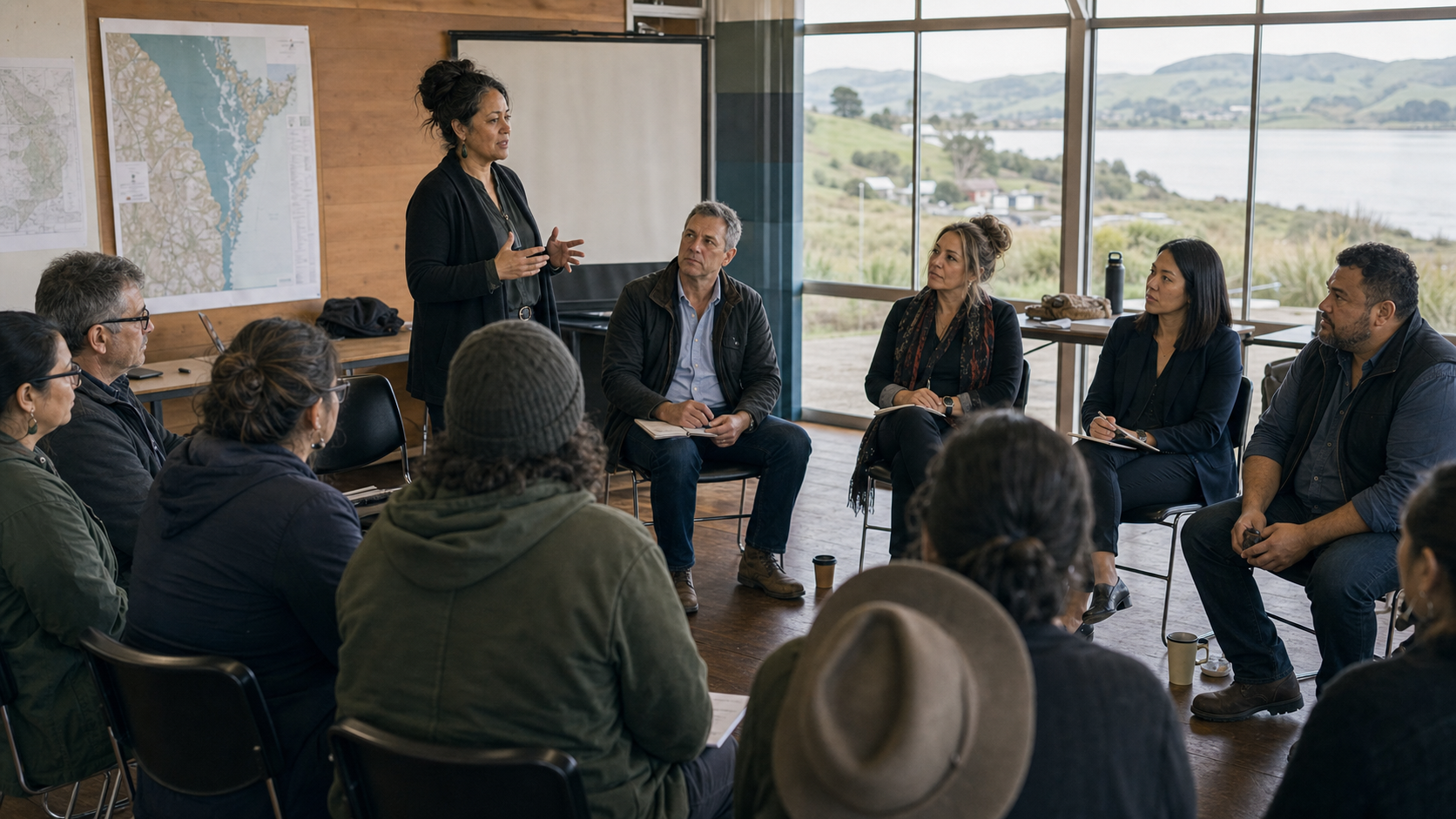 Aotea Kai relationship meeting in a regional community setting.